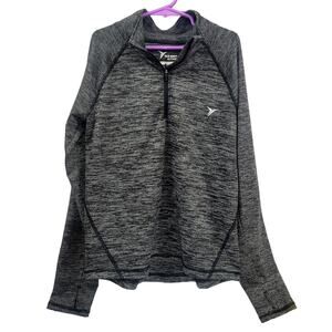 Old Navy Go Dry Active‎ Workout Jacket, Heathered Gray, Girls Size L